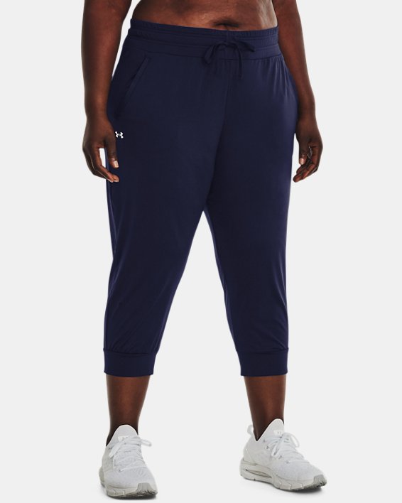 Women's HeatGear® Armour Capri Pants, Navy, pdpMainDesktop image number 0
